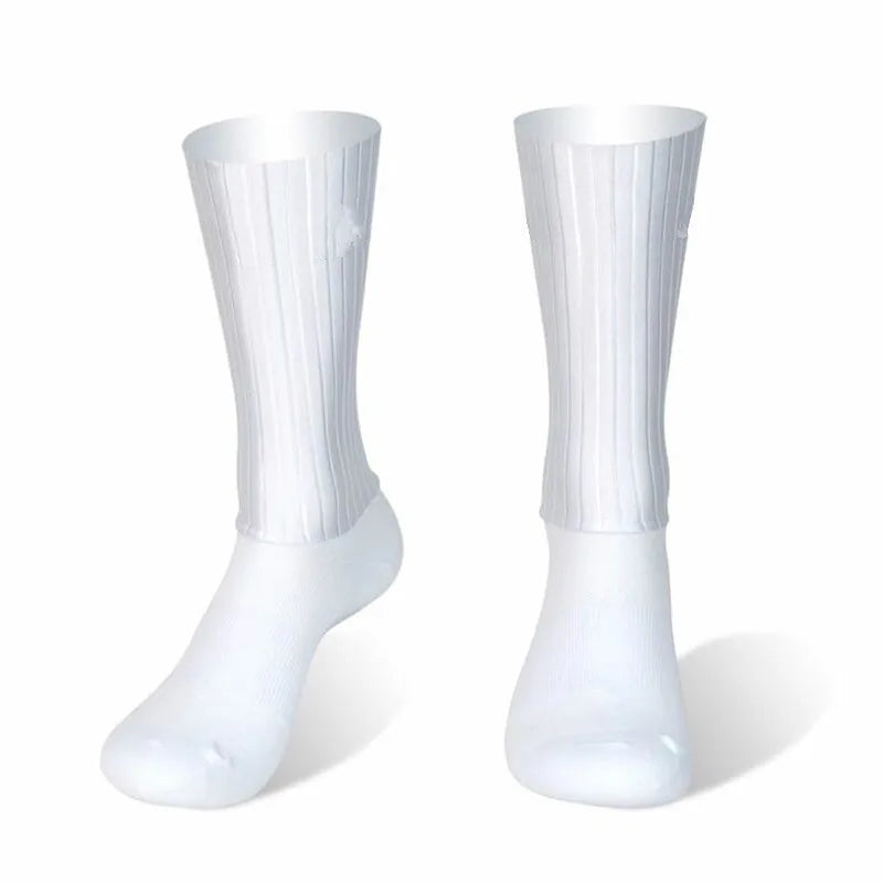 Socks Aero Anti Slip Silicone Summer Whiteline Cycling Socks Men Bicycle Sport Running Bike Socks Calcetines Ciclismo