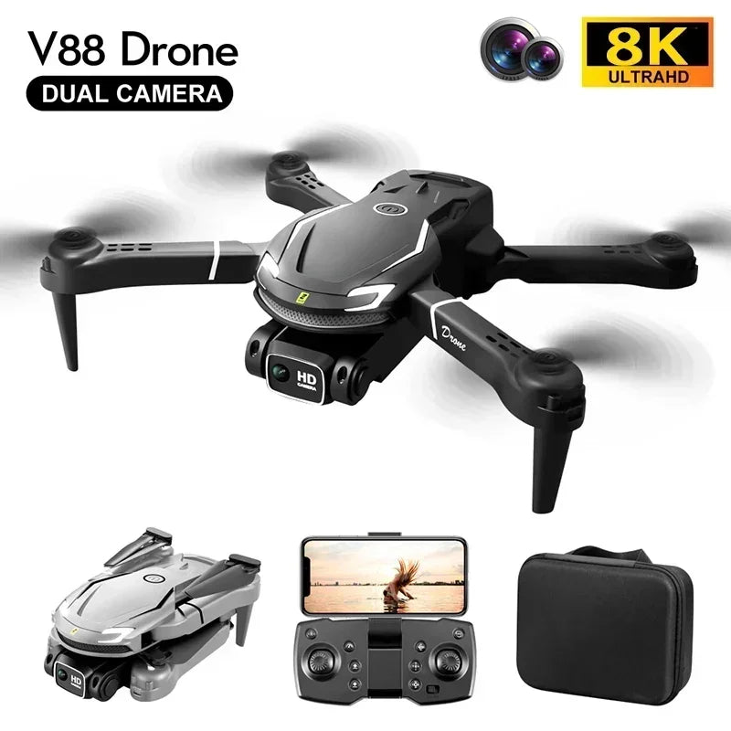 V88 Drone 8K 5G GPS Professional HD Aerial Photography Remote Control Aircraft HD Dual Camera Quadcopter Toy UAV For Xiaomi