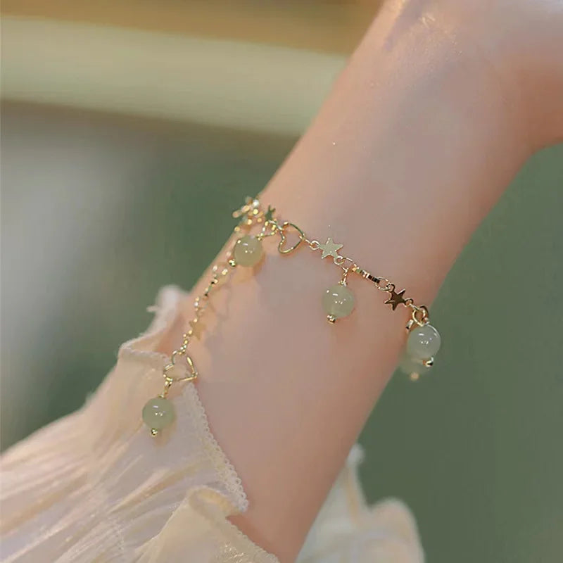 5Pcs Set Gold/Silver Color Fashion Charm Bracelet Women Retro Glossy Geometric Metal Twist Chain Bangles Bracelet Set Jewelry