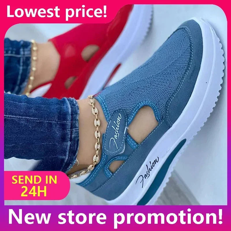 Shoes Womens Sneakers Female Casual Shoes 2025 Summer New Breathable Mesh Ladies Sport Shoes Vulcanized Women Platform