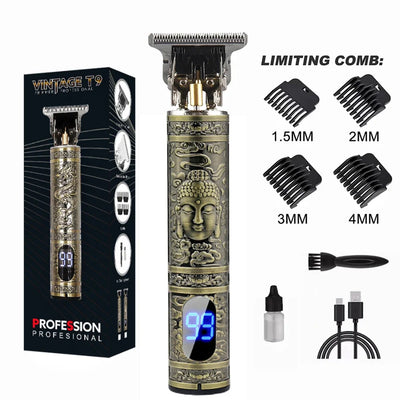 LCD Display T9 Electric Hair barber 0mm Shaver Hair Trimer Home Appliances Travel Barber Razors Shaving Machine for Men