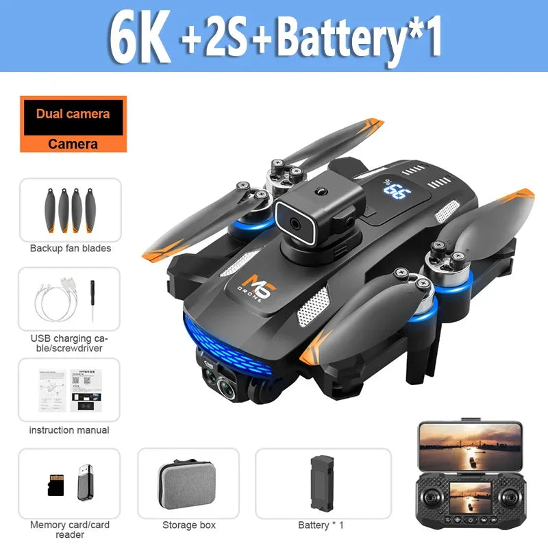 Xiaomi M6 Professional 8K Camera Drone 5G WIFI FPV  UAV With screen remote control avoidance Aerial Quadcopter