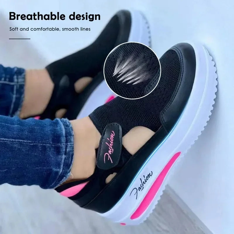 Shoes Womens Sneakers Female Casual Shoes 2025 Summer New Breathable Mesh Ladies Sport Shoes Vulcanized Women Platform