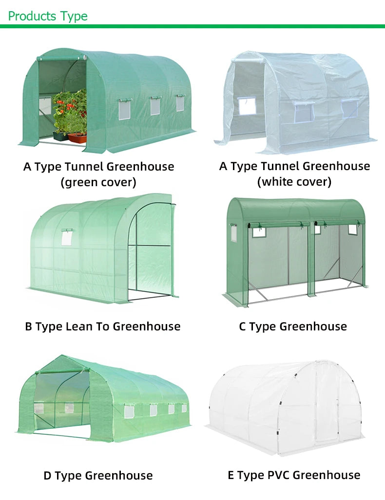 Walk In Greenhouse Hothouse Garden Plant Shed Green House Tunnel