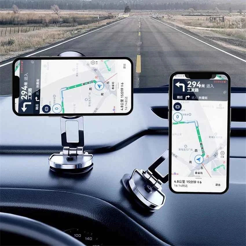 1080 Rotate Magnetic Car Phone Holder - Foldable Smartphone Support for iPhone, Samsung, Xiaomi, and GPS Devices - Pulse Electro