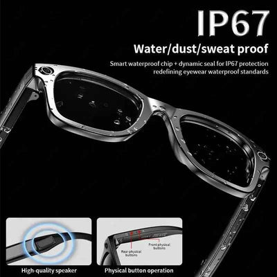 AI Smart Glasses with 8MP Camera, Bluetooth Call & Music Play, 100+ Languages Translation for Men and Women 2025 - Pulse Electro