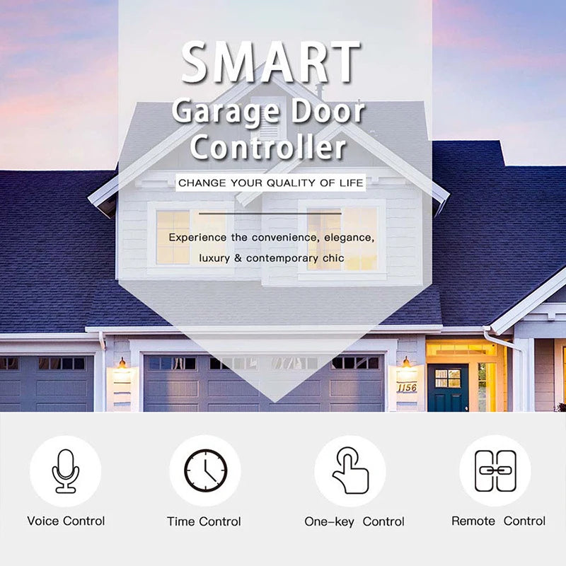 Tuya WiFi Switch Smart Garage Door Opener Controller Smart Home Module Smart Life APP Remote Control Supports Alexa Google Home