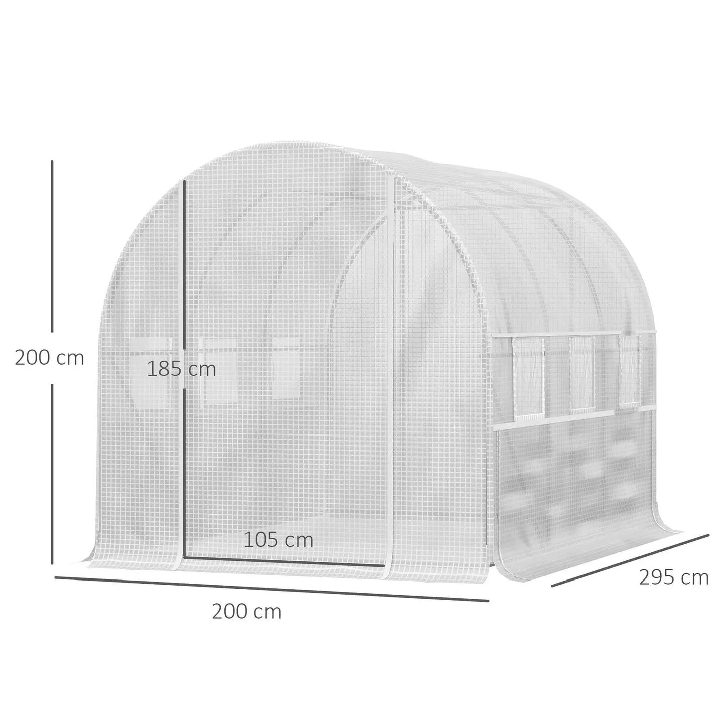 White Cover Foil Walk In Greenhouse Green House Hothouse Garden Plant Shed