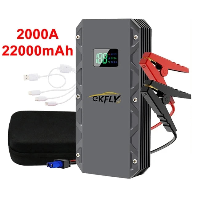 GKFLY High Power 2000A Starting Device 12V Car Jump Starter