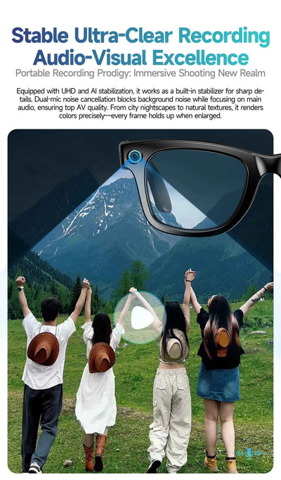 AI Smart Glasses with 8MP Camera, Bluetooth Call & Music Play, 100+ Languages Translation for Men and Women 2025 - Pulse Electro