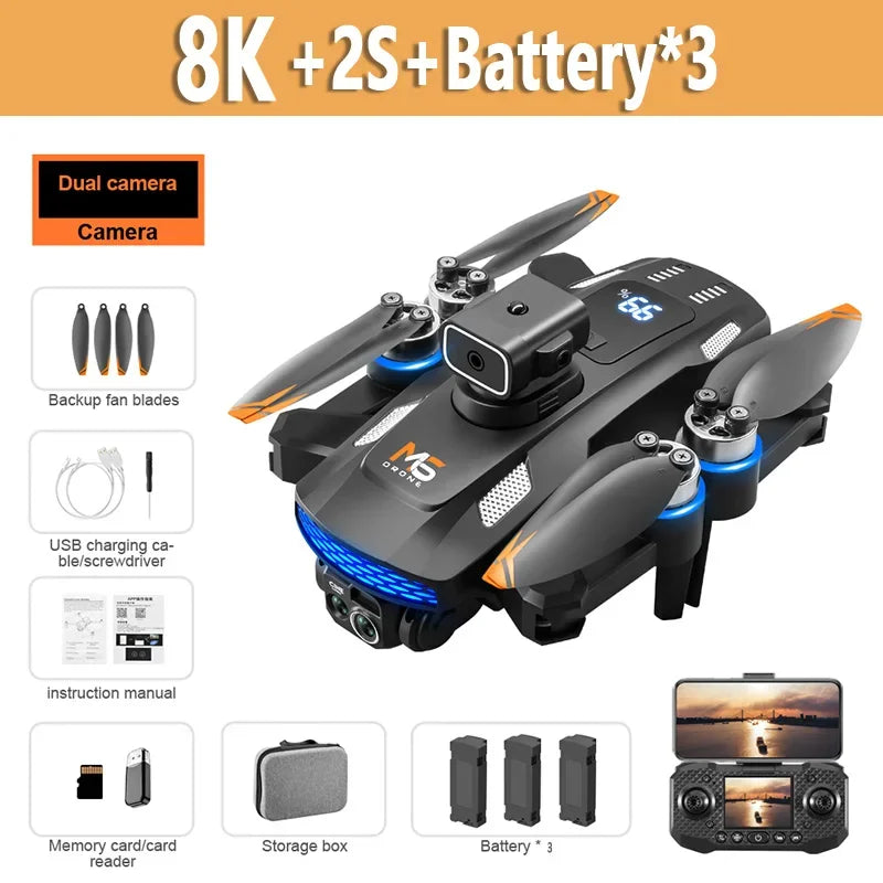 Xiaomi M6 Professional 8K Camera Drone 5G WIFI FPV  UAV With screen remote control avoidance Aerial Quadcopter