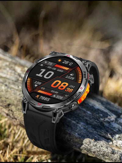 2025 New Military GPS Smartwatch T-Rex3 with 5ATM Waterproof, 650mAh Battery, Heart Rate Monitor, Compass, AI GPT, and Sports Tracker for Men - Pulse Electro