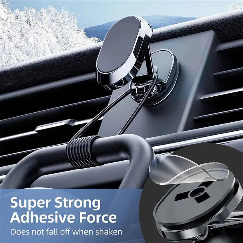 1080 Rotate Magnetic Car Phone Holder for iPhone, Samsung, Xiaomi - Foldable Magnet Cell Smartphone Support GPS Bracket - Pulse Electro