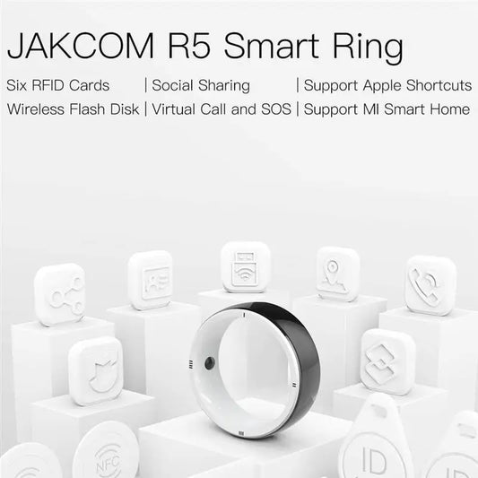 JAKCOM R5 Smart Ring 6 RFID Cards Smart Wearable Device Watch NFC Wear for IOS Android Mobile Bracelet PC Ewelink Switch Watch