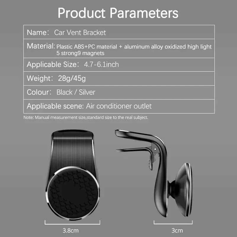 360 Magnetic Car Phone Holder for iPhone 15, 14, XR, Xiaomi, Huawei, Samsung - Adjustable Smartphone Stand and GPS Support - Pulse Electro
