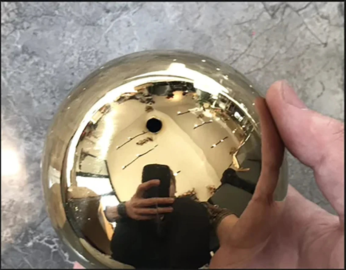 1-10Pcs 304 Stainless Steel Hollow Gazing Ball Mirror Polished Shiny Gold Sphere for Home Garden Ornament 19mm-300mm Golden Ball