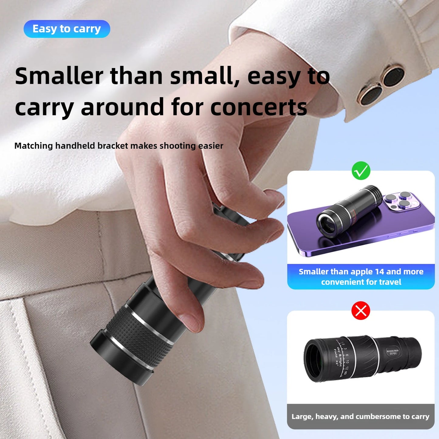 20X Telephoto Mobile Phone Lens Shooting Artifact Zoom Telephoto High-definition Mobile Phone External Lens