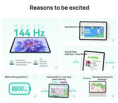 HUAWEI MatePad 11.5S Tablet with 144Hz High Refresh Full Screen, Huawei Notes, WPS Support & 8800mAh Battery - Pulse Electro
