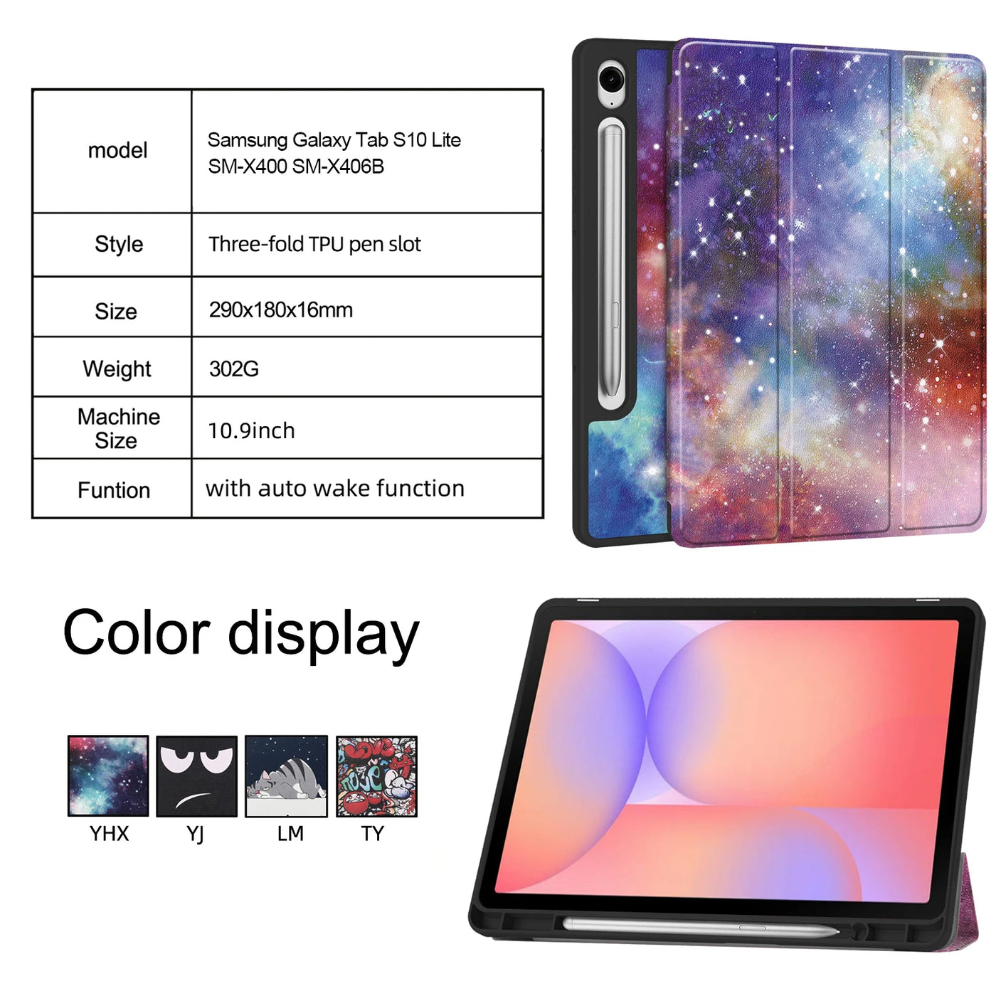 Leather Case-Samsung Galaxy Tab S10 Lite SM-X400 SM-X406B 10.9 Inch 2025 with Pen Holder and Stand for Optimal Protection and Versatility - Pulse Electro