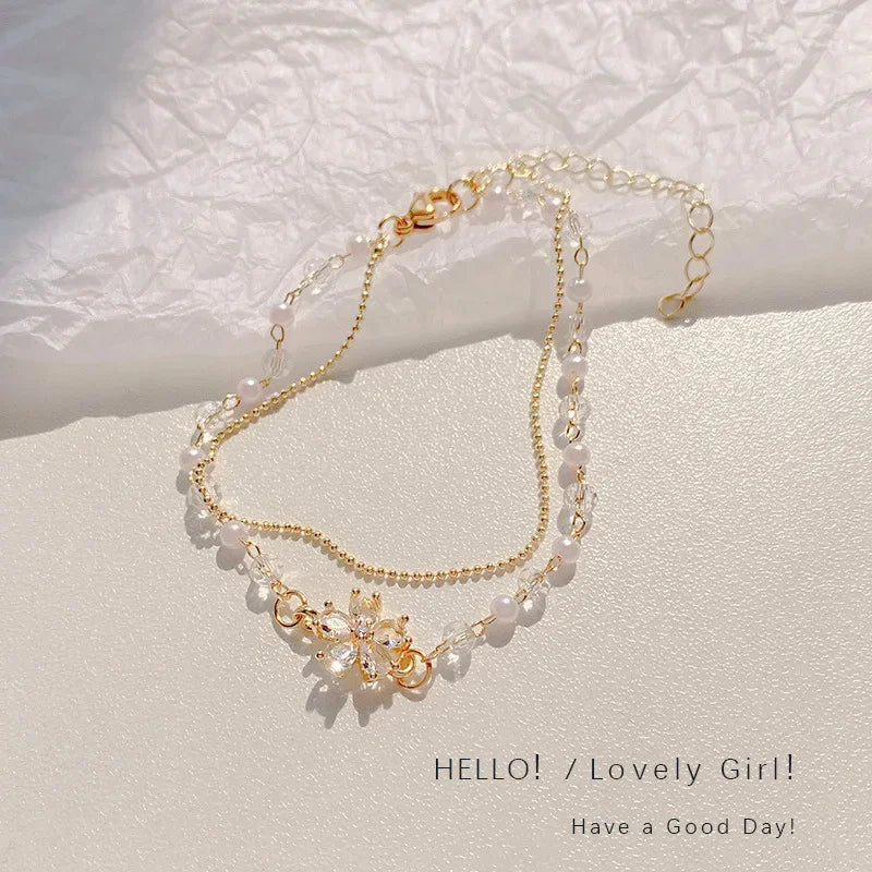 5Pcs Set Gold/Silver Color Fashion Charm Bracelet Women Retro Glossy Geometric Metal Twist Chain Bangles Bracelet Set Jewelry