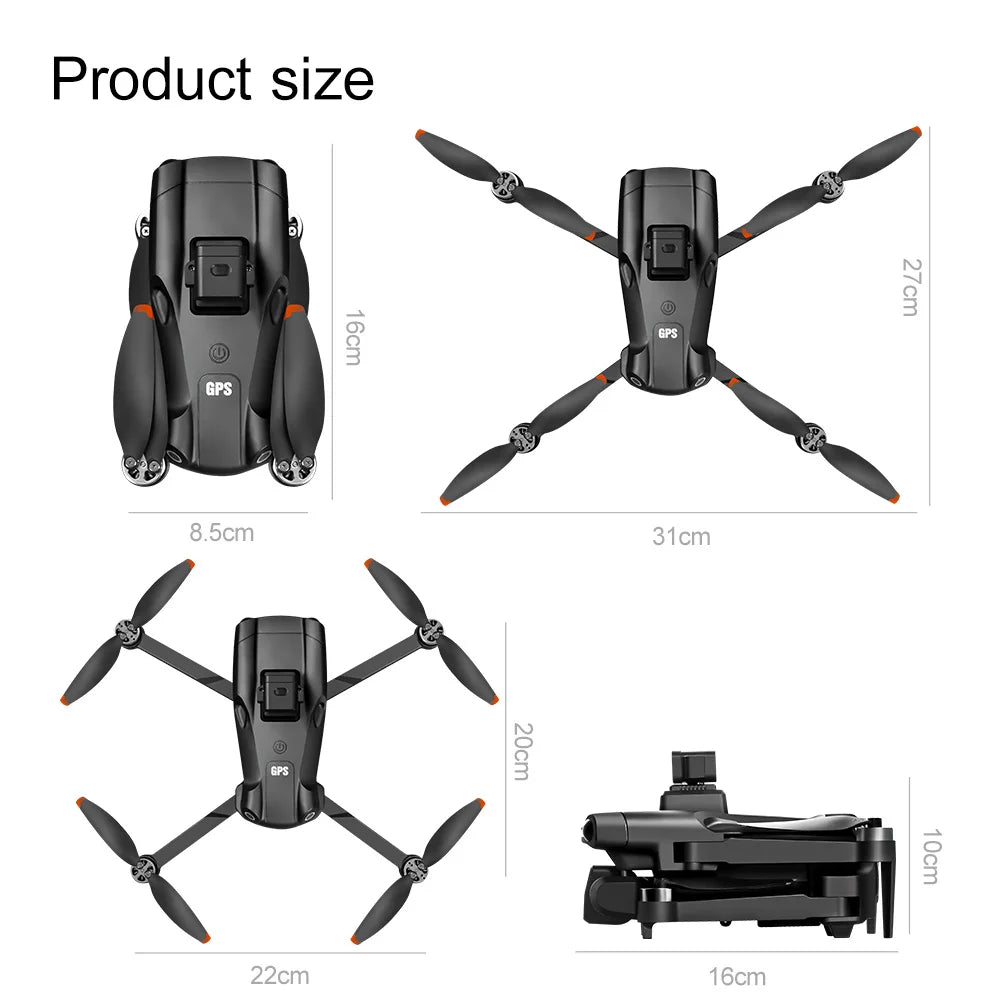 Xiaomi V198GPS Professional Drone ESC 8K  HD Camera Brushless Obstacle Avoidance Aerial Optical Foldable Quadcopter Mini Drone