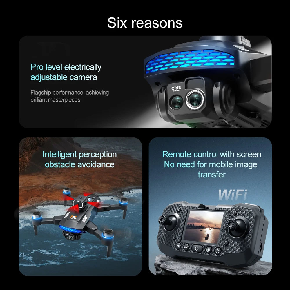 Xiaomi M6 Professional 8K Camera Drone 5G WIFI FPV  UAV With screen remote control avoidance Aerial Quadcopter