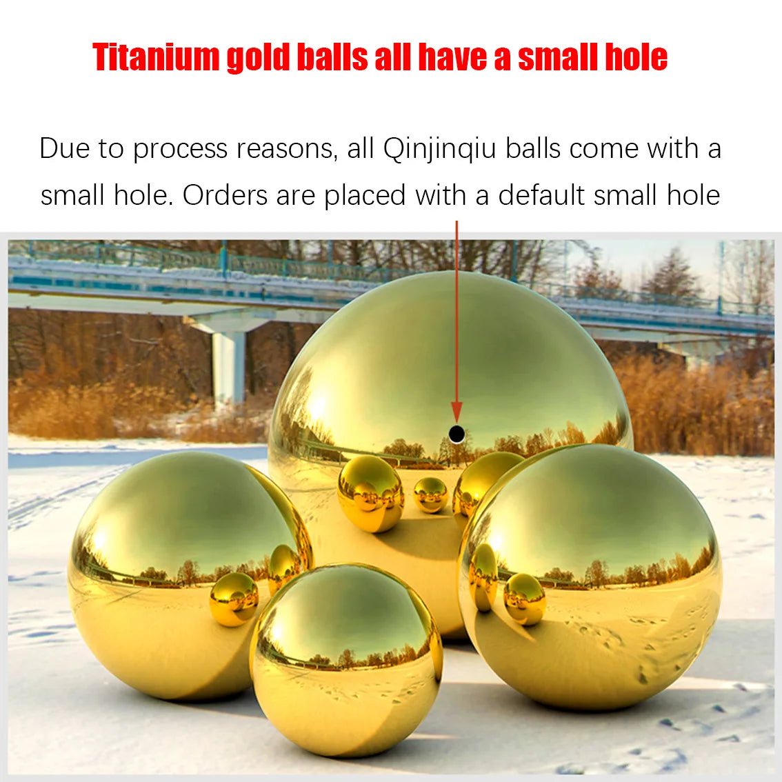 1-10Pcs 304 Stainless Steel Hollow Gazing Ball Mirror Polished Shiny Gold Sphere for Home Garden Ornament 19mm-300mm Golden Ball