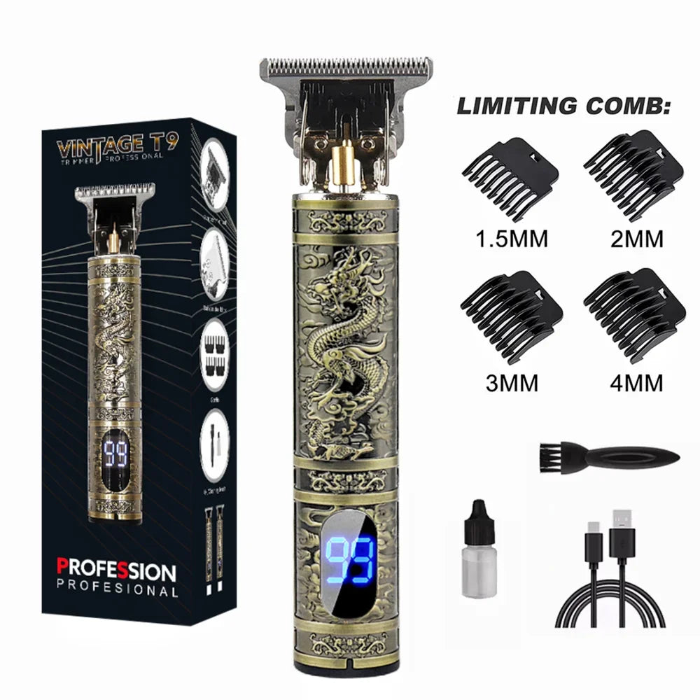 LCD Display T9 Electric Hair barber 0mm Shaver Hair Trimer Home Appliances Travel Barber Razors Shaving Machine for Men